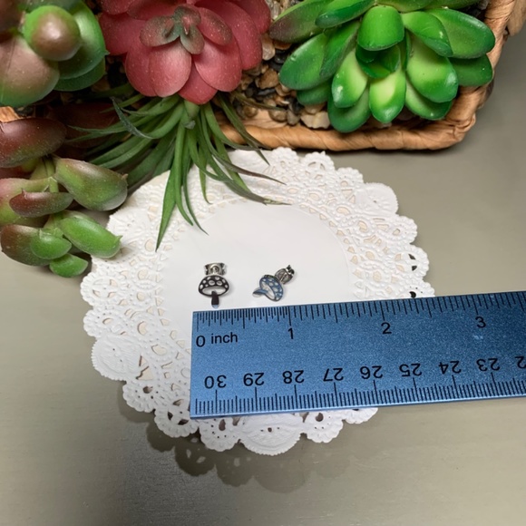 Fairy Mushroom Stainless Steel Earrings - Picture 9 of 9